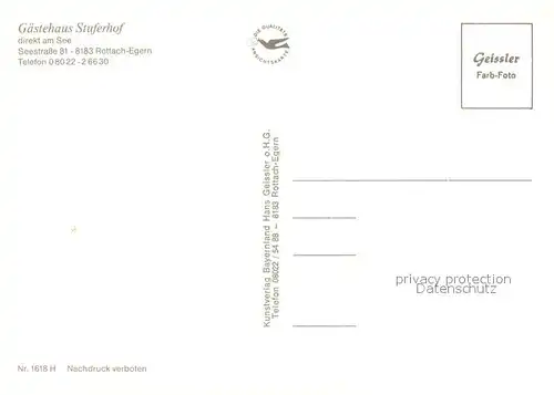 AK / Ansichtskarte Rottach Egern Gaestehaus Stuferhof Rottach Egern