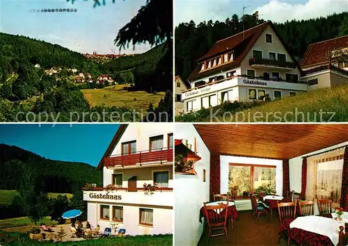 AK / Ansichtskarte Freudenstadt Gaestehaus Noecker Landschaftspanorama Schwarzwald Freudenstadt