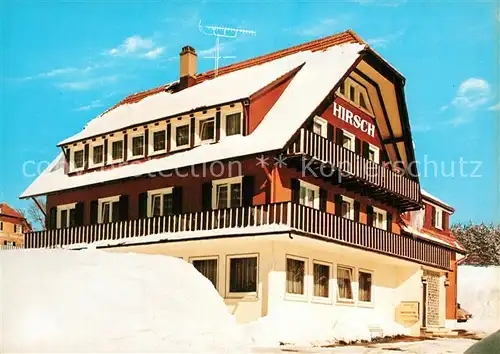 AK / Ansichtskarte Kniebis_Freudenstadt Waldpension Restaurant Hirsch Schwarzwald im Winter Kniebis_Freudenstadt