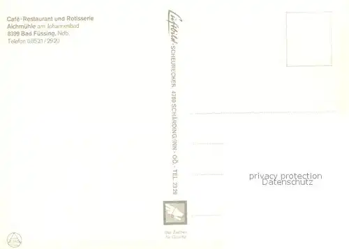 AK / Ansichtskarte Bad_Fuessing Cafe Restaurant Rotisserie Aichmuehle Bad_Fuessing