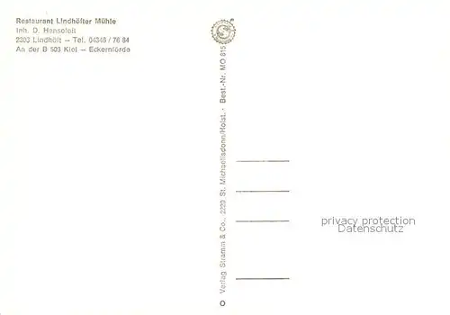AK / Ansichtskarte Lindhoeft Restaurant Lindhoefter Muehle Lindhoeft