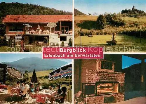 AK / Ansichtskarte Erlenbach_Bad_Bergzabern Cafe Restaurant Burgblick Kamin Erlenbach_Bad_Bergzabern