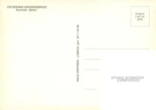 AK / Ansichtskarte Grossenbrode_Ostseebad Kurhotel Baltic Fliegeraufnahme Grossenbrode_Ostseebad