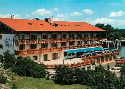 AK / Ansichtskarte Seebruck_Chiemsee Hotel Cafe Wassermann Seebruck Chiemsee