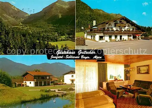 AK / Ansichtskarte Josefstal Gaestehaus Gritscher Teich Landschaftspanorama Alpen Josefstal