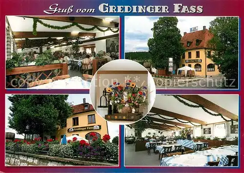 AK / Ansichtskarte Greding Gasthof Gredinger Fass Restaurant Greding