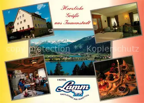 AK / Ansichtskarte Immenstadt_Allgaeu Hotel Restaurant Lamm Panorama Alpsee Alpen Immenstadt_Allgaeu