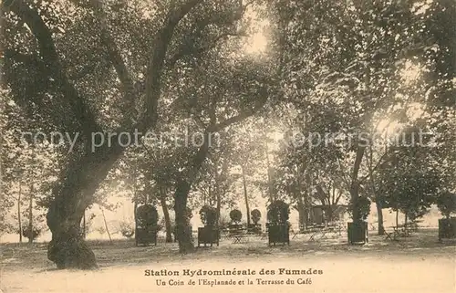 AK / Ansichtskarte Fumades_les_Bains Station Hydrominerale Esplanade Terrasse du Cafe 
