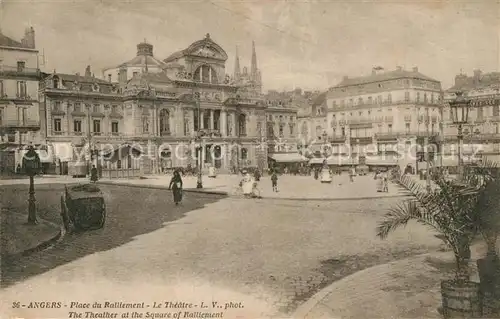 AK / Ansichtskarte Angers Place du Ralliement Theatre Angers