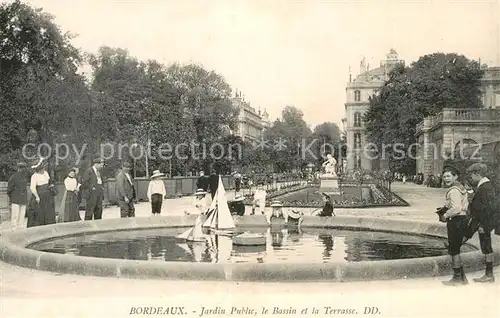 AK / Ansichtskarte Bordeaux Jardin Public Bassin et Terrasse Bordeaux