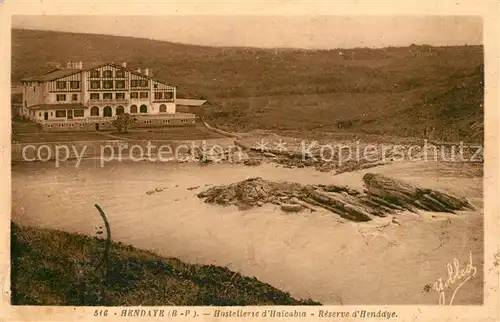 AK / Ansichtskarte Hendaye_Pyrenees_Atlantiques Hostellerie d Haicabia Reserve d Hendaye Hendaye_Pyrenees