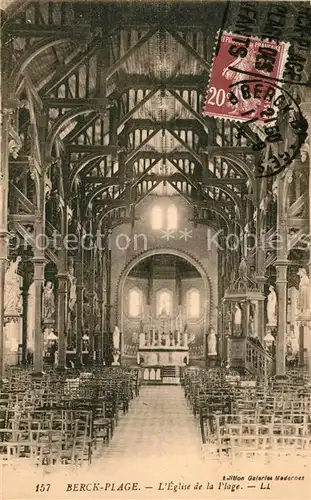 AK / Ansichtskarte Berck Plage Eglise de la Plage Interieur Berck Plage