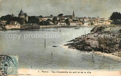 AK / Ansichtskarte Pornic Vue d ensemble du port et de la ville Pornic