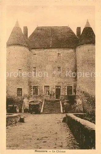 AK / Ansichtskarte Nemours_Seine et Marne Chateau Schloss Nemours Seine et Marne