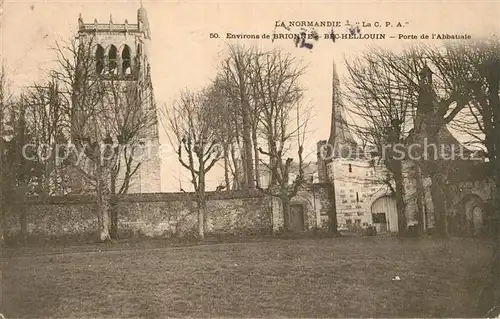 AK / Ansichtskarte Le_Bec Hellouin Porte de l Abbatiale Le_Bec Hellouin