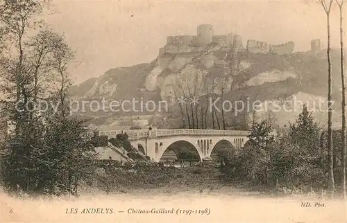 AK / Ansichtskarte Les_Andelys Chateau Gaillard Pont Les_Andelys