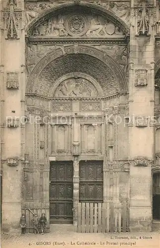 AK / Ansichtskarte Gisors_Eure Cathedrale Portail principal Gisors Eure