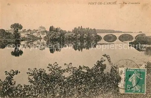AK / Ansichtskarte Pont de l_Arche Vue d ensemble Pont de l Arche