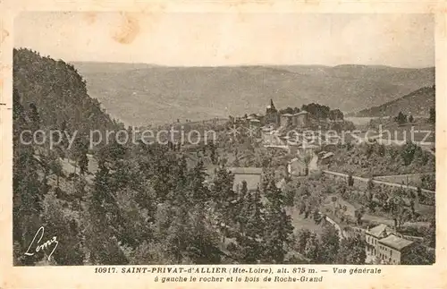AK / Ansichtskarte Saint Privat d_Allier Vue generale Rocher et Bois de Roche Grand Saint Privat d Allier