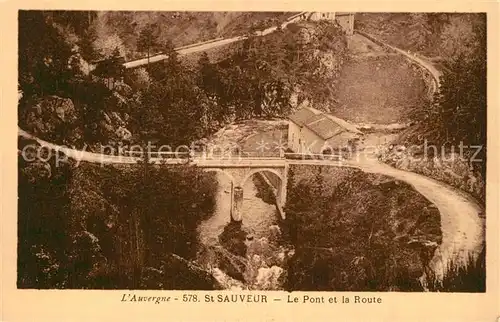 AK / Ansichtskarte Saint Sauveur la Sagne Le Pont et la Route Saint Sauveur la Sagne