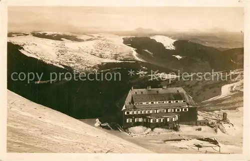 AK / Ansichtskarte Guebwiller_Elsass Hotel du Grand Ballon en hiver vue vers le Petit Ballon les Vosges Guebwiller_Elsass