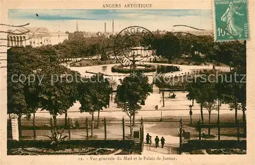 AK / Ansichtskarte Angers Vue generale du Mail et le Palais de Justice Angers