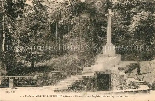 AK / Ansichtskarte Foret_de_Villers Cotterets Cimetiere des Anglais Foret_de