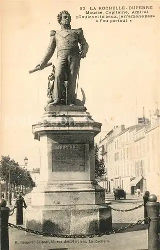 AK / Ansichtskarte La_Rochelle_Charente Maritime Statue de Duperre Monument La_Rochelle