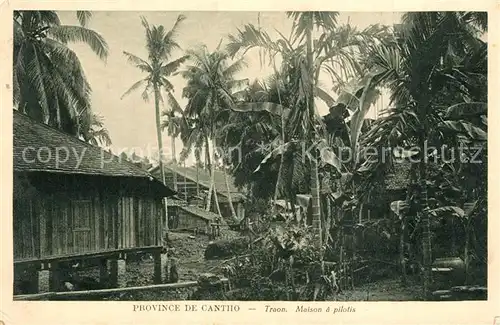 AK / Ansichtskarte Saigon Traon Maison a pilotis Province de Cantho saigon