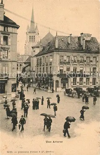 AK / Ansichtskarte Lausanne_VD Une Averse  Lausanne VD