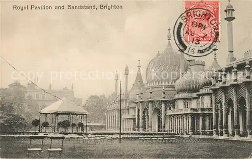 AK / Ansichtskarte Brighton_East_Sussex Royal Pavilion and Bandstand  Brighton_East_Sussex