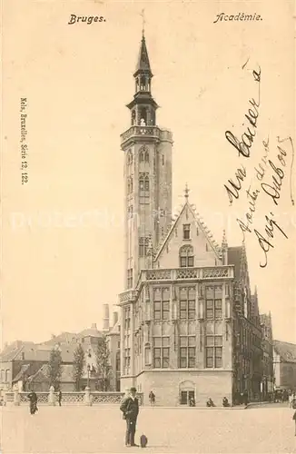 AK / Ansichtskarte Bruges_Brugge_Flandre Academie 