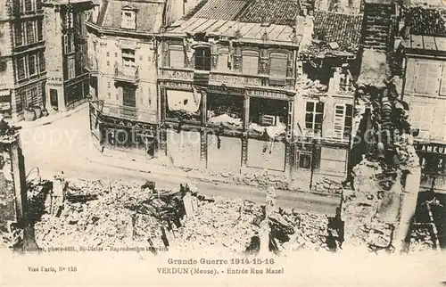 AK / Ansichtskarte Verdun_Meuse Entree Rue Mazel Verdun Meuse