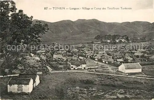 AK / Ansichtskarte Tonkin Langson Village Cap des Tirailleurs Tonkinois Tonkin
