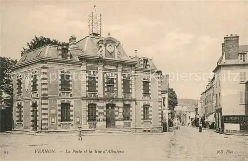 AK / Ansichtskarte Vernon_Ardeche La Poste Rue d Albufera Vernon Ardeche