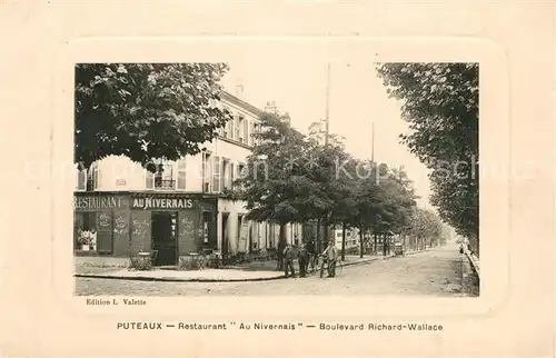 AK / Ansichtskarte Puteaux Restaurant Au Nivernais Boulevard Richard Wallace Puteaux