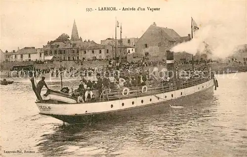 AK / Ansichtskarte Larmor Plage Arrivee d un Vapeur Larmor Plage