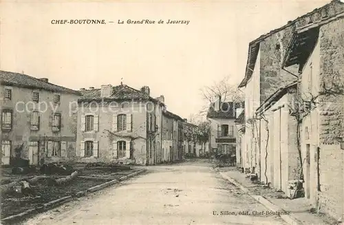 AK / Ansichtskarte Chef Boutonne La Grand Rue de Javarzay Chef Boutonne