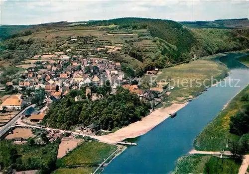 AK / Ansichtskarte Polle_Oberweser Fliegeraufnahme Polle_Oberweser
