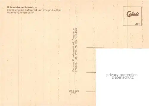 AK / Ansichtskarte Malente Gremsmuehlen Seenplatte mit Kneipp Heilbad Fliegeraufnahme Malente Gremsmuehlen