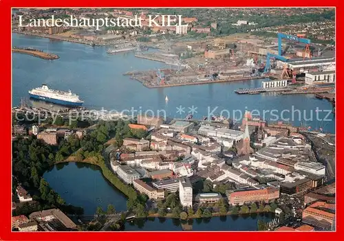 AK / Ansichtskarte Kiel Altstadt und Hafen Fliegeraufnahme Kiel