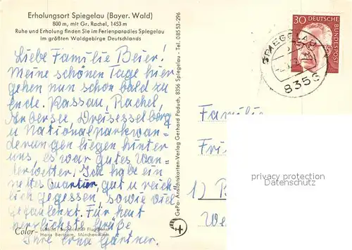 AK / Ansichtskarte Spiegelau Fliegeraufnahme Spiegelau