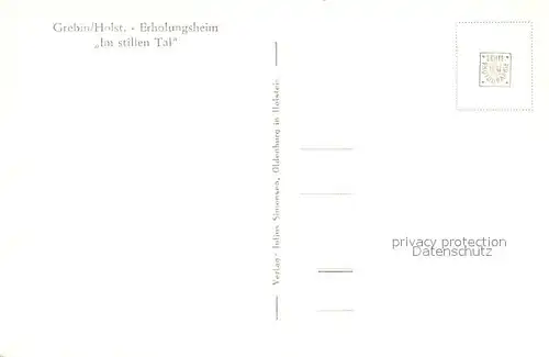 AK / Ansichtskarte Grebin Erholungsheim Im stillen Tal Grebin