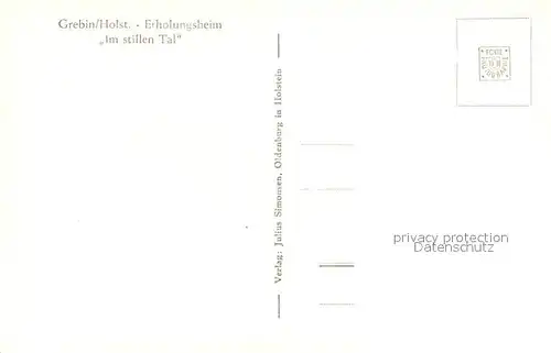 AK / Ansichtskarte Grebin Erholungsheim Im stillen Tal Grebin