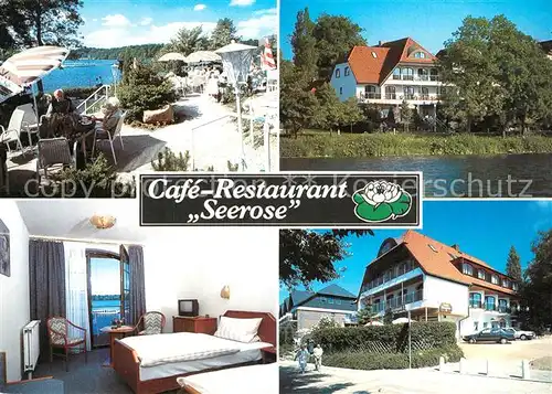 AK / Ansichtskarte Malente Gremsmuehlen Cafe Restaurant Seerose Terrasse Zimmer Malente Gremsmuehlen