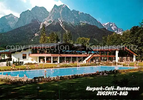 AK / Ansichtskarte Grainau Kurpark Restaurant im Zugspitz Bad Grainau