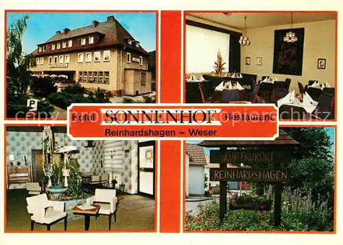 AK / Ansichtskarte Reinhardshagen Hotel Sonnenhof Restaurant Gastraeume Reinhardshagen