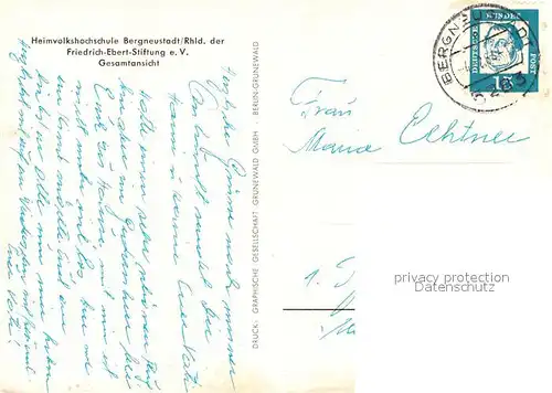 AK / Ansichtskarte Bergneustadt Heimvolkshochschule der Friedrich Ebert Stiftung Bergneustadt