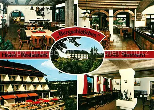 AK / Ansichtskarte Simmern_Hunsrueck Hotel Restaurant Bergschloesschen Gastraeume Simmern Hunsrueck