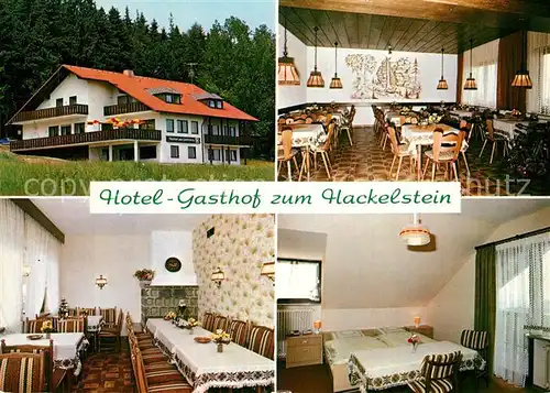 AK / Ansichtskarte Fuchsmuehl Hotel Restaurant zum Hackelstein Gastraeume Zimmer Fuchsmuehl